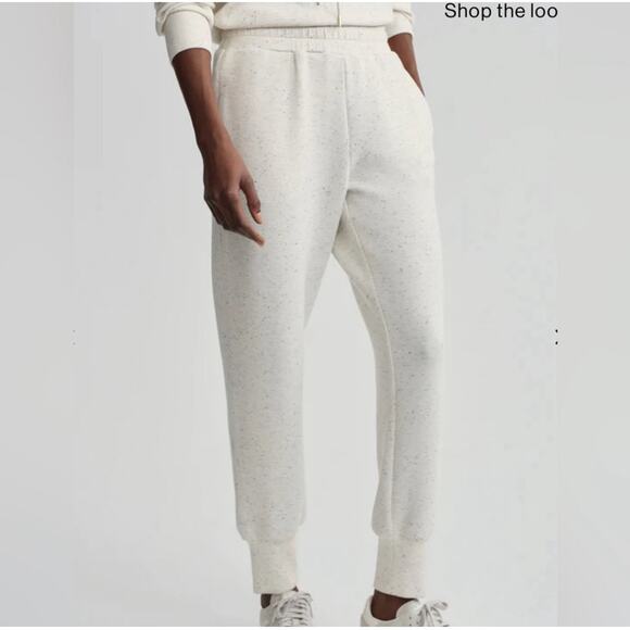 Varley - Slim cuff pant 25” in ivory marl fleck - Picture 1 of 10